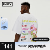 英克斯（inxx）【inxxstreet】明星同款走秀款夏季新宽松休闲立体绣花短袖T恤白 白色 XS