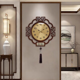 智臻2025新中式钟饰客厅家装静音挂钟万年历家居装饰挂墙时钟石英钟 特大万年历-新金表盘-品牌机芯