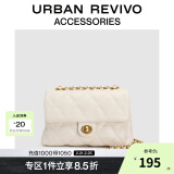 URBAN REVIVO夏款女士柔软绗缝单肩斜挎包UAWB40248 米白