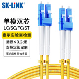 SK-LINK 光纤跳线 LC-LC电信级单模双芯千兆万兆UPC光纤线机房收发器尾纤 低烟无卤 SK-TXSM-2LCLC1M 1米