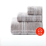 多样屋（TAYOHYA）毛巾5A抗菌新疆棉100%纯棉浴巾全棉洗脸巾高克重加厚柔软不掉毛 满格灰色 1条 145g 面巾一条