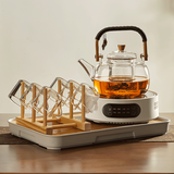 忆壶茶（YIHUTEA）蒸煮茶壶煮茶器玻璃泡茶壶电陶炉加热烧水壶家用围炉功夫茶具套装 【至尊版】10件套