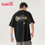 班尼路（Baleno）2025新款国潮短袖男夏季重磅纯棉t恤男士五分袖宽松透气上衣男款