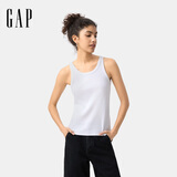 GAP女装2025春季新款基础款打底背心弹力多色舒适美版上衣723645 白色 M 美码  XL亚洲码170/96A
