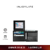 INJOYLIFE男士钱包新款头层牛皮短款钱夹相片位大容量零钱包 黑色