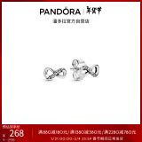 潘多拉（PANDORA）[新年礼物]闪亮永恒符号耳钉925银无限符号百搭精致生日礼物