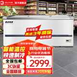 格点商用展示冷柜冷藏岛柜大容量展示冰柜商用透明玻璃款纯铜管制冷超市商用冰柜展示柜冰箱雪糕柜 2.0米双机欧岛