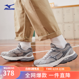 美津浓（MIZUNO）【RACER S】软底轻便运动跑步鞋子男女同款缓震透气休闲慢跑鞋 09/银灰/中灰/白 44 (285mm)