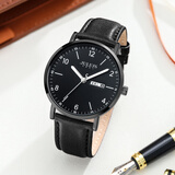 聚利时（Julius）手表男新款初中高中生中学生考试日历石英男士手表黑色JA-1516MD