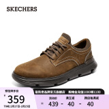 斯凯奇（Skechers）男鞋冬季通勤商务鞋缓震耐脏皮鞋轻便耐磨舒适一脚蹬休闲鞋204702