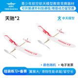 中天模型天驰橡皮筋动力飞机模型飞机玩具飞机航模航空比赛专用 天驰橡筋飞机2个装