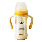 【9成新】好孩子（gb）婴儿防胀气防呛奶玻璃奶瓶新生儿奶瓶吸管重力球学饮杯260ML-浅黄