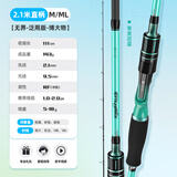 渔之源无界路亚竿全套新手入门碳素远投海竿抛竿鱼竿水滴轮纺车轮路亚杆 2.1m 直柄-单竿【泛用推荐】