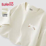 班尼路（Baleno）华夫格男士短袖t恤夏季薄款透气百搭港风上衣青少年圆领大码体恤