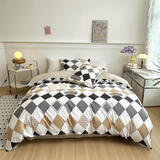 雅鹿·自由自在全棉四件套100%纯棉被套床上用品1.5/1.8米床 凌致逸品