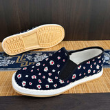 布忆童心老北京布鞋女加厚底透气防臭月子妈妈灯芯绒纯手工千层底棉布底鞋 小碎花（纯布底加牛筋底） 38