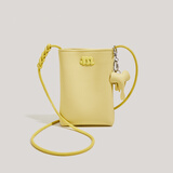 CAMPUSKITTEN高级感可爱小象迷你手机包2025新款单肩斜挎包女糖果手机袋 淡黄