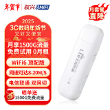驭兴随身wifi5ghz无限流量2025款【送1500G】随身wifi6免插卡移动wifi无线网卡USB车载路由器全国通用 【插电款 即插即用】家庭版-WiFi6光纤网速 官方旗舰+送1500G体验流