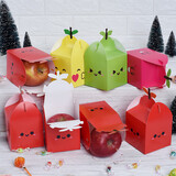新玥圣诞节平安夜苹果盒8个装圣诞装饰包装盒子儿童幼儿园礼物盒