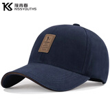 撞青春棒球帽子男士春夏季韩版户外休闲遮阳防晒帽鸭舌帽女士太阳帽 高尔夫标藏青色 均码 54-60cm