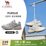 骆驼（CAMEL）复古慢跑步女鞋厚底增高休闲运动鞋子 K24B09L7052 沙暴灰 38