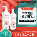 施华蔻（Schwarzkopf）新羊绒脂滋养洗护套装(600ml洗+400ml润) 染烫发质适用