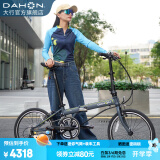 大行（DAHON）P18折叠自行车20英寸18速成人男女旅行运动公路车载单车KAC083 消光黑