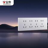 公牛（BULL）开关插座超薄多功能118型插座开关20孔插座面板G60Z456太空银