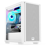Thermaltake（Tt）启航者F4 白色 Mini小机箱水冷电脑主机（支持MATX主板/钢化玻璃侧透/铁网面板/支持背线）