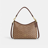 蔻驰（COACH）【官方授权店】奢侈品女包Laurel31流浪包手提单肩斜挎送女友礼物 CV975IMXHE深卡其