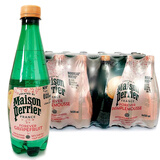 Perrier法国进口巴黎水气泡水Perrier含气天然矿泉水整箱罐装 500ml西柚味*1箱