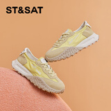 星期六女鞋德训鞋夏秋季轻薄透气阿甘鞋厚底休闲鞋SSC2112C4W 黄色 37