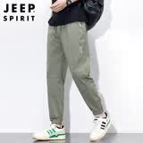 JEEP SPIRIT吉普裤子男夏季男士休闲裤男装冰丝薄款潮流宽松束脚速干运动长裤