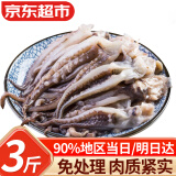 优牧冠 冷冻鱿鱼须 铁板鱿鱼爪二本足八爪鱼毛重500g/袋 3袋共 1200g(净重)