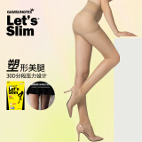 Let's slim丝袜女性感夏季连裤袜子韩国美腿塑形防勾丝压力袜薄长高筒袜30D 30D肤色 1双 均码