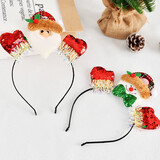 新新精艺圣诞节装饰儿童发箍头扣平安夜派对演出发饰装扮礼物小礼品2个装