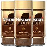 雀巢（Nestle）金牌速溶200g*3瓶装 欧洲原装进口 无砂糖黑咖啡咖啡粉至臻原味 200g3罐