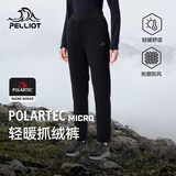 伯希和（Pelliot）[P系列]Polartec抓绒裤男女春秋摇粒绒登山裤长裤124311232黑M