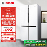 博世（BOSCH）605L大容量十字对开门 四开门变频家用电冰箱 一级能效 风冷无霜 5mm微缝半嵌 支持国家补贴 大白鲸KMF61A20TI 精细分储