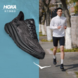 HOKA ONE ONE男款春季克利夫顿9户外运动跑步鞋CLIFTON 9 C9缓震 黑色/黑色-宽版 43