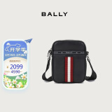 巴利(BALLY)男包单肩包腰包黑色红白条纹6240275 礼物