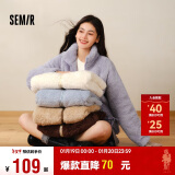 森马（Semir）外套女插肩袖珊瑚绒仿羊羔毛2024冬季立领宽松夹克109724108003