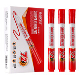 宝克（BAOKE）MP3922 可加墨油性白板笔 72h脱帽不干 耐磨耐写不易变形 红色 10支/盒