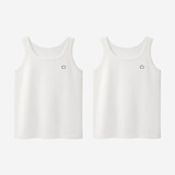 蕉内棉棉301H情侣款背心男女士100%纯棉无侧缝宽松圆领居家睡衣夏季 【窄肩】暖白*2 XL