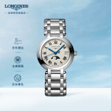 浪琴（LONGINES）瑞士手表 心月系列 月相石英钢带女表L81154716