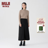 无印良品（MUJI）女式 灯芯绒 A字裙 长半身裙女秋冬款裙子 美拉德BE09CC3A 黑色 XL (165/74A)