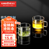 金灶（KAMJOVE）耐热玻璃品茗杯 家用办公个人喝茶小茶杯玻璃杯茶杯小杯子K-106 【耐热玻璃小茶杯】2个装 120ml