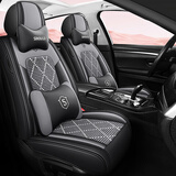 布兰特 冰丝汽车座套座垫四季通用汽车坐垫皮革全包围座椅套垫 K9冰丝款-水墨灰-豪华版 头靠分体五座通用-留言车型