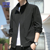 罗蒙（ROMON）外套男士休闲商务夹克男春季百搭男装上衣服 黑色 XL