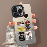 江铭 适用苹果16Pro手机壳iphone16Pro保护套全包防摔男女款创意保护壳彩银壳马里奥